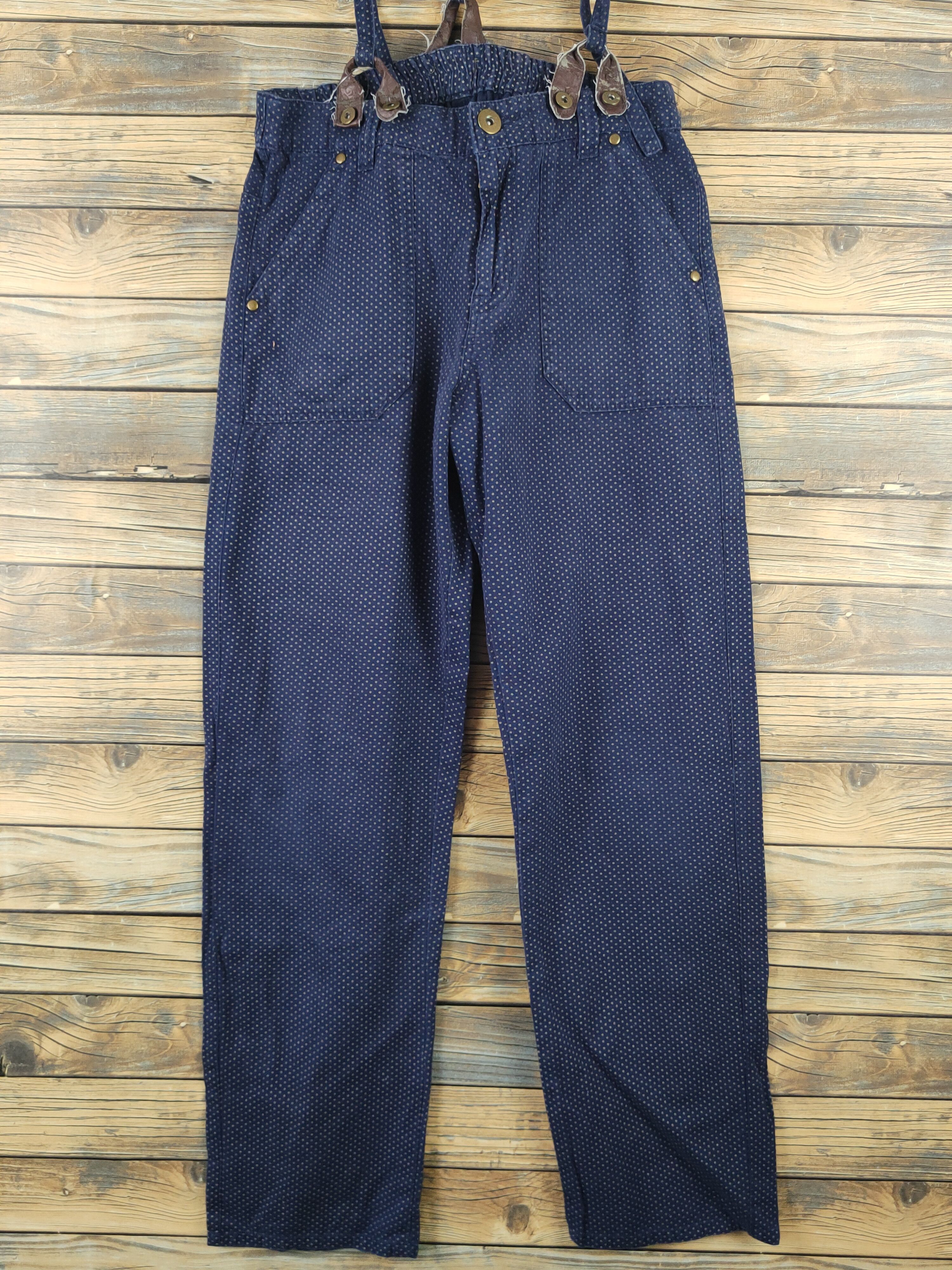Japanese Brand × Vintage DL Japanese Brand Navy Suspender Pants #1112 Size 28" / US 6 / IT 42 - 5 Thumbnail