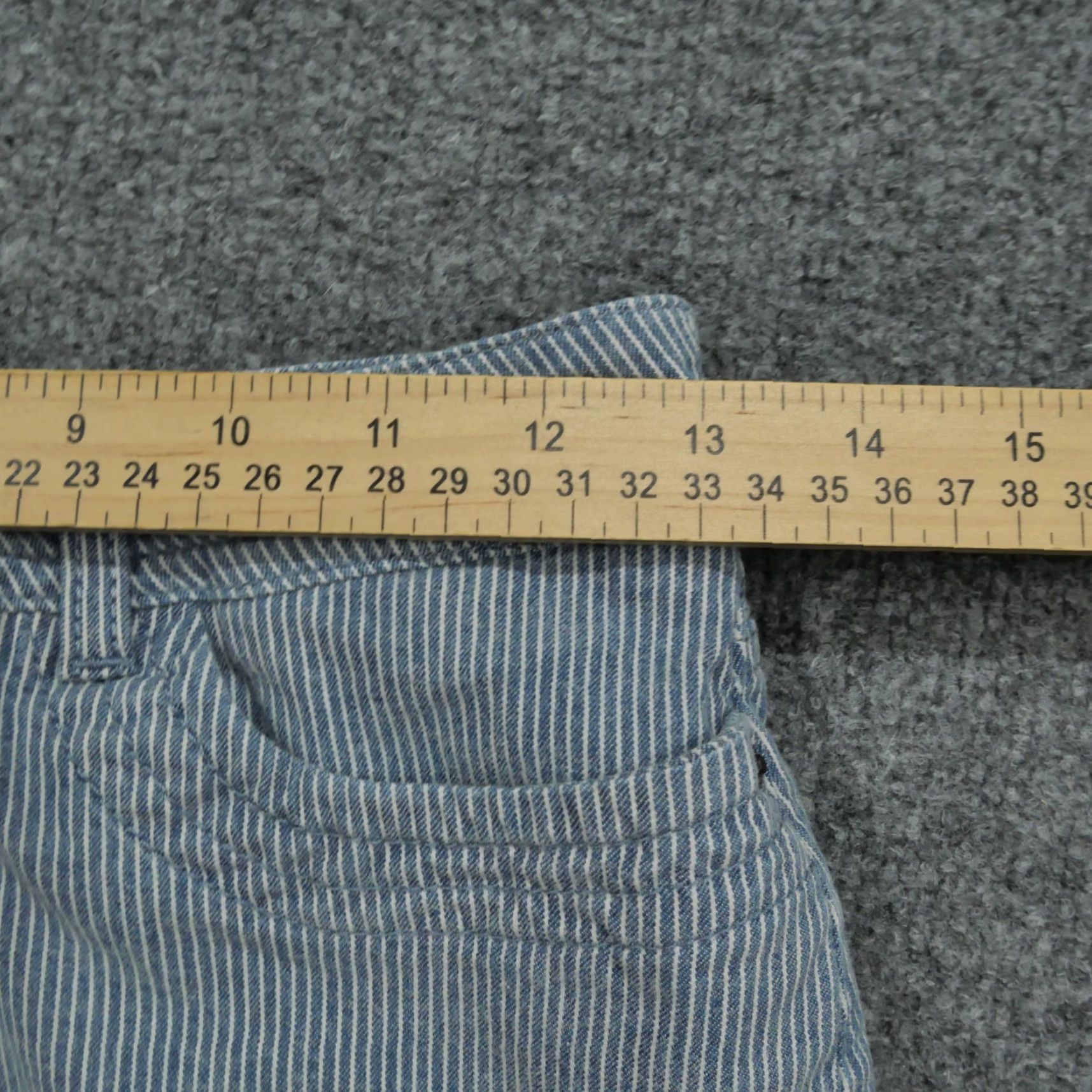 Boden Boden Skirt Womens 2 2S Blue White Hickory Striped Stretch Canvas Short Size 26" / US 2 / IT 38 - 6 Thumbnail