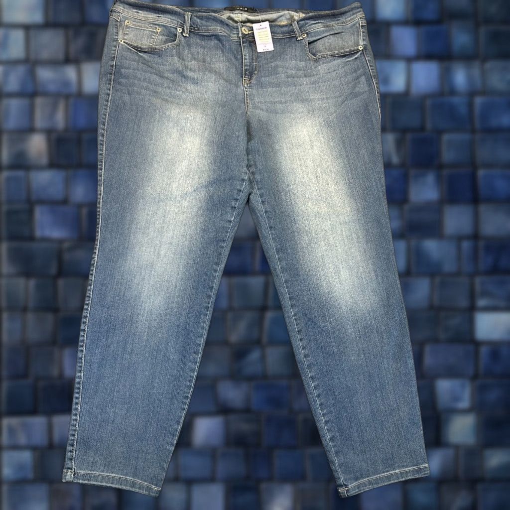 Torrid Jeans Women 28 Reg Plus Blue Stretch Luxe Skinny Indigo Sun 31