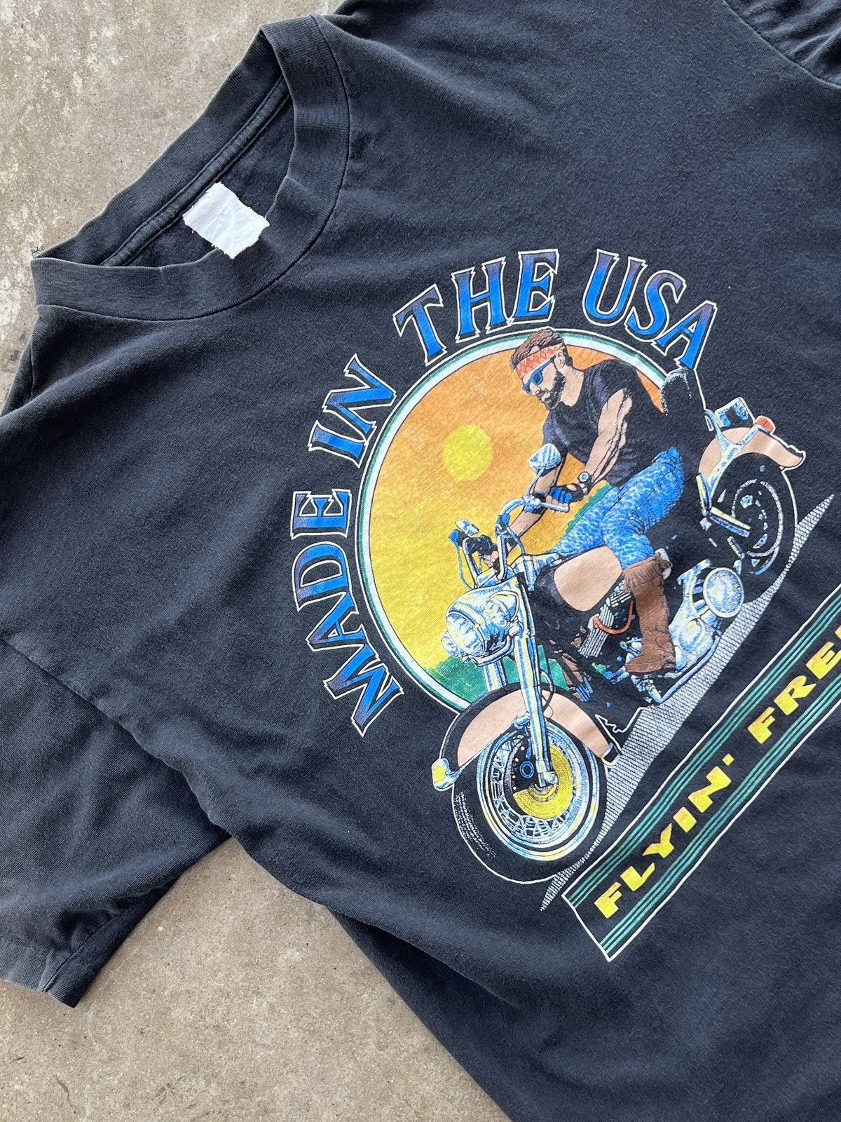 Harley Davidson Vintage Made in the USA Flyin Free Motorcycle Tee Medium Size US M / EU 48-50 / 2 - 1 Thumbnail