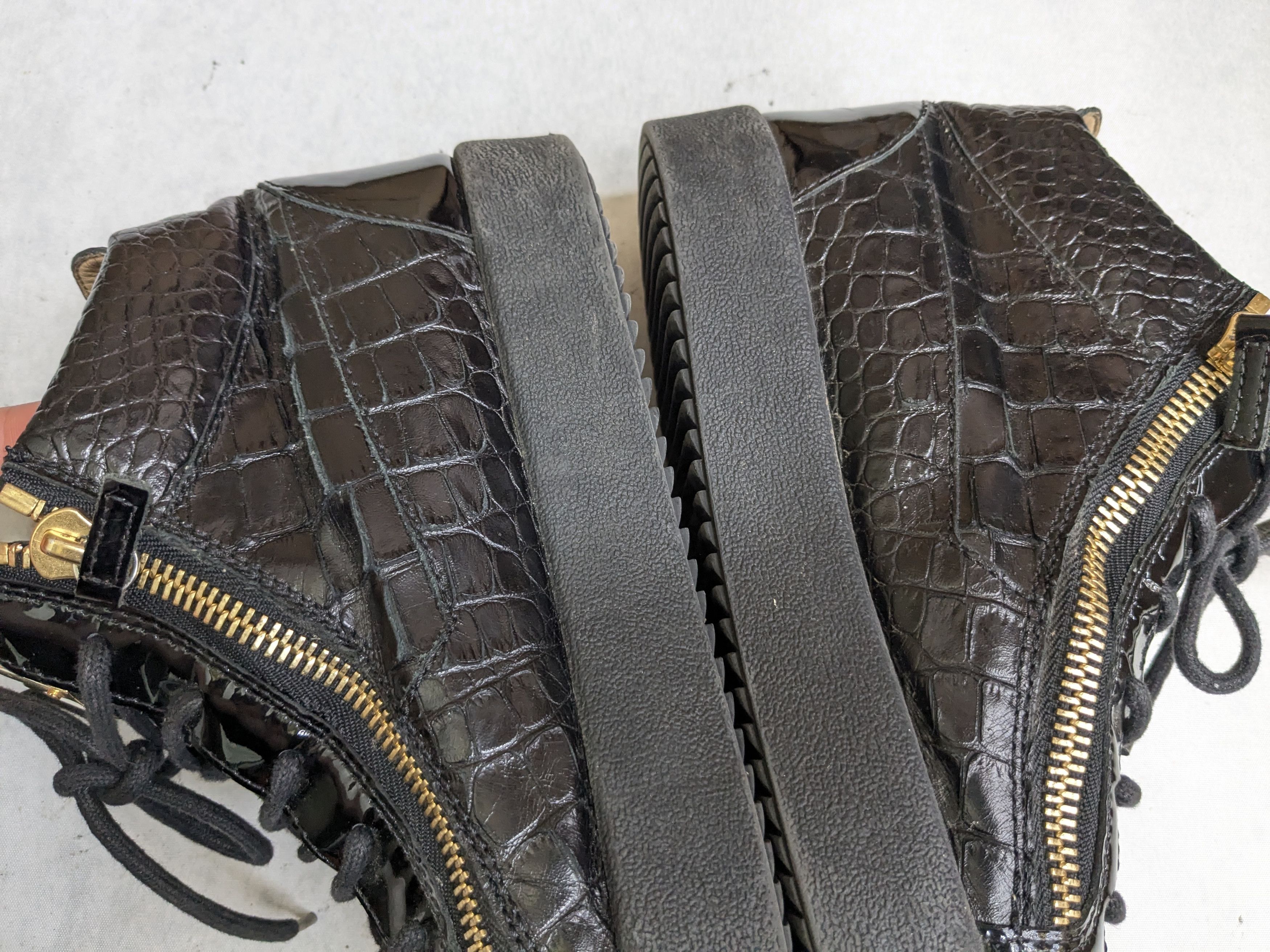 Giuseppe Zanotti Giuseppe Zanotti High Top Sneakers 13 46 Black Gold Size US 13 / EU 46 - 14 Thumbnail