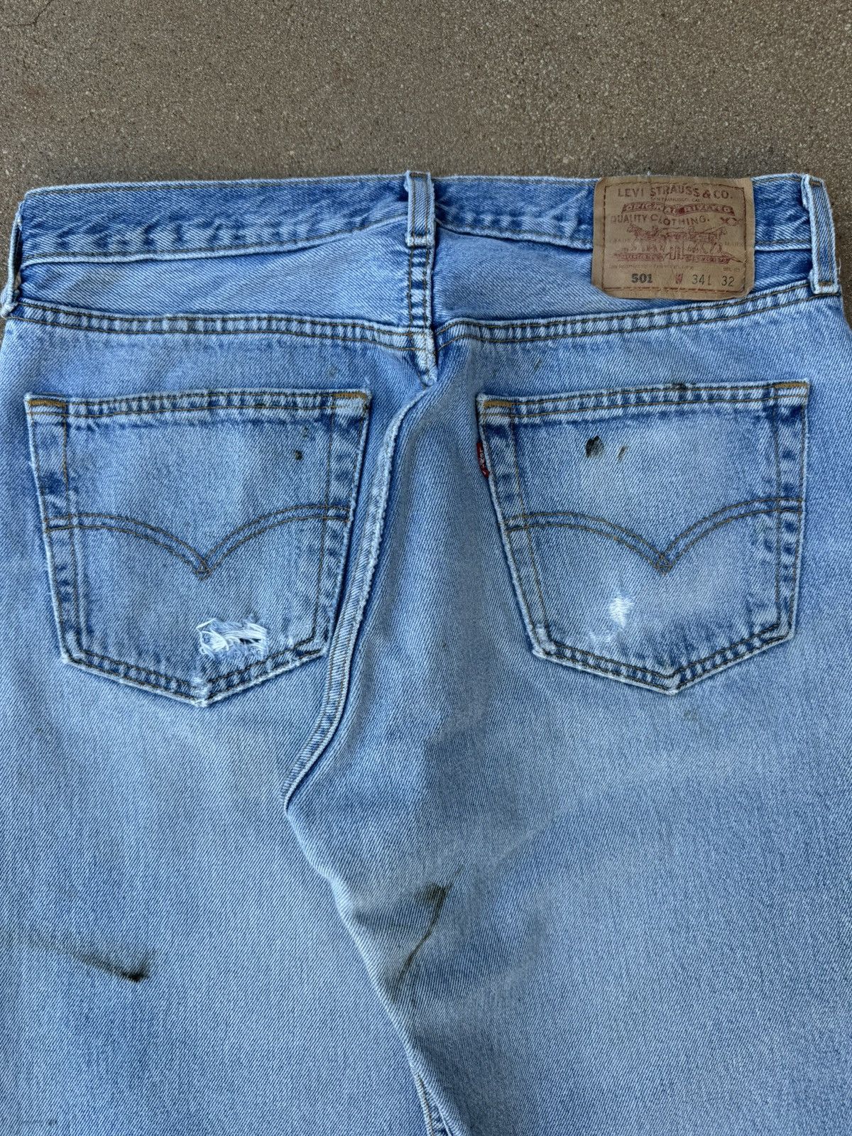 Levi's Vintage 90s Levis 501xx Buttonfly Straight Denim Jeans 32x30 Size US 32 / EU 48 - 7 Thumbnail