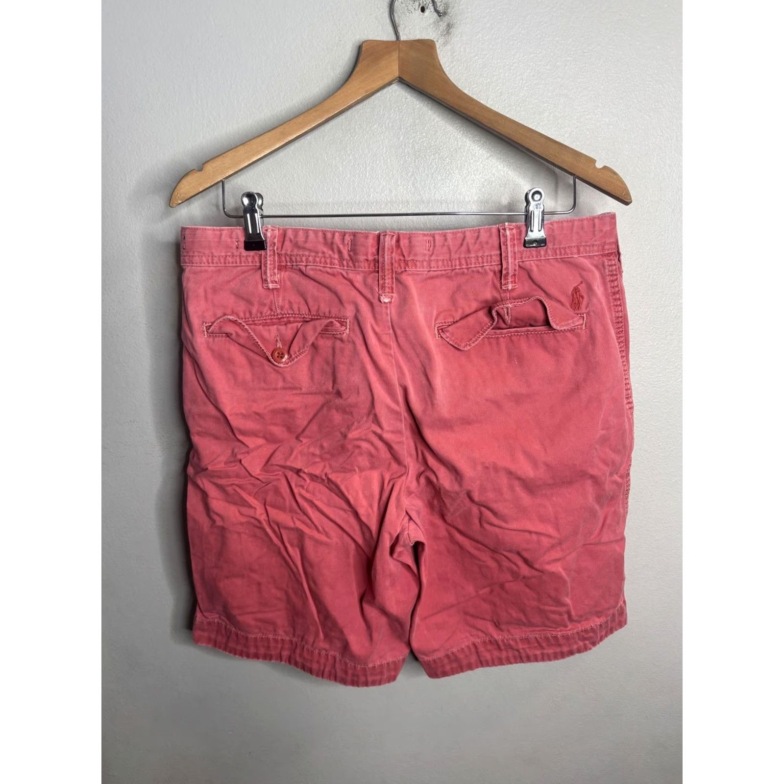 Polo Ralph Lauren Polo Ralph Lauren Shorts Mens 32 Pink Relaxed Fit Chino Cotton Drawstring Casual Size US XS / EU 42 / 0 - 6 Thumbnail