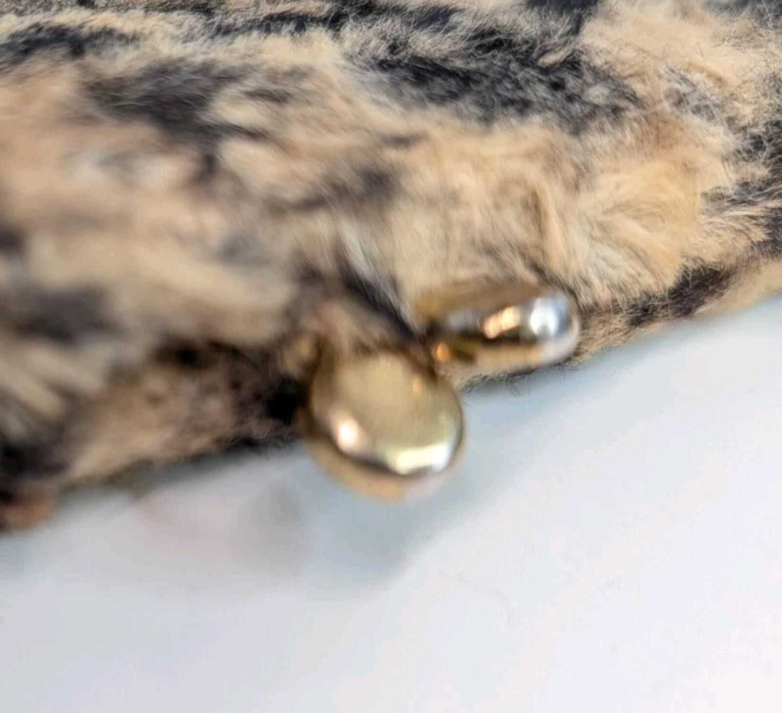 Grayers Vintage Garay Faux Fur Leopard Print Clutch Purse 60/70s USA Size ONE SIZE - 8 Thumbnail