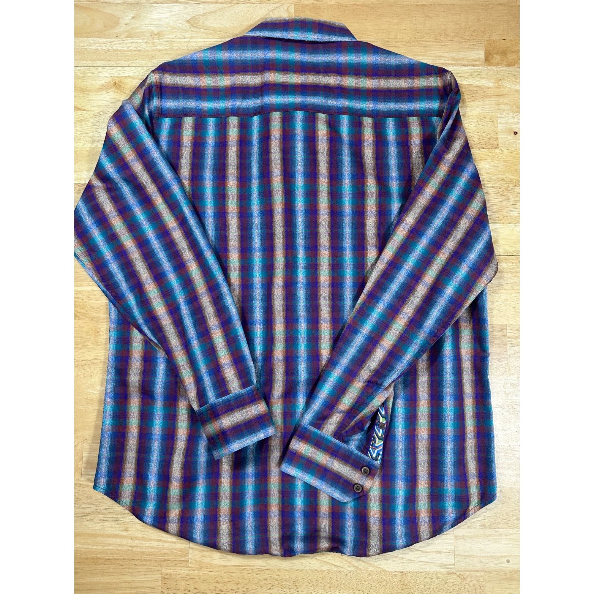 Robert Graham Robert Graham Purple Beige Plaid Men's Long Sleeve Button Do Size US M / EU 48-50 / 2 - 4 Thumbnail