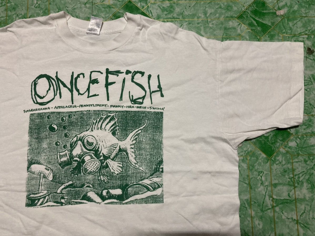 Band Tees × Vintage Vintage T-shirt Oncefish 90s band Size US XL / EU 56 / 4 - 2 Thumbnail