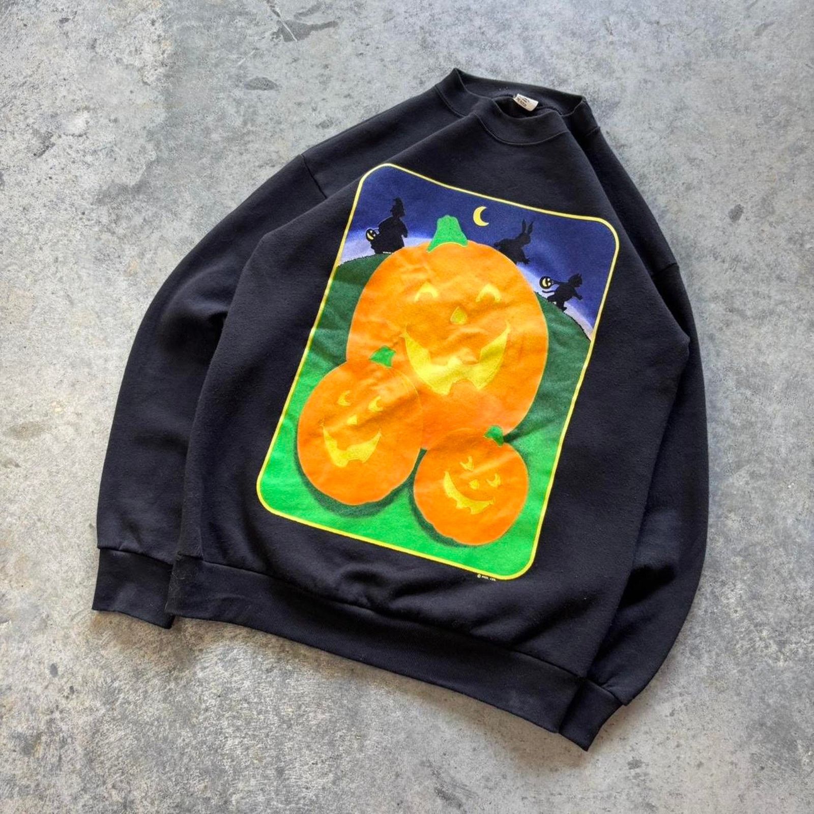 American Retro × Vintage 90s Hallmark Halloween Sweatshirt Size US M / EU 48-50 / 2 - 1 Thumbnail
