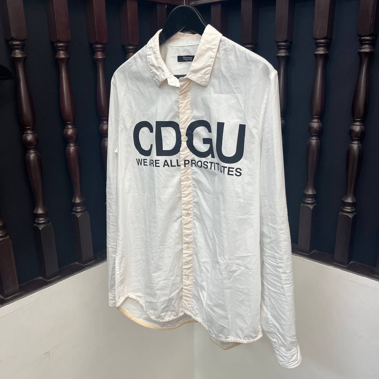 Undercover CDGU “WE ARE ALL PROSTITUTES” Long Sleeve Shirt Size US L / EU 52-54 / 3 - 3 Thumbnail