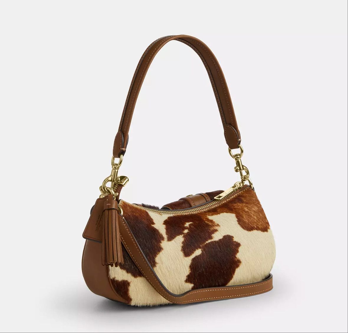 Coach Ashton Shoulder Bag In Haircalf With Cow Print CDW47 Size ONE SIZE - 13 Thumbnail