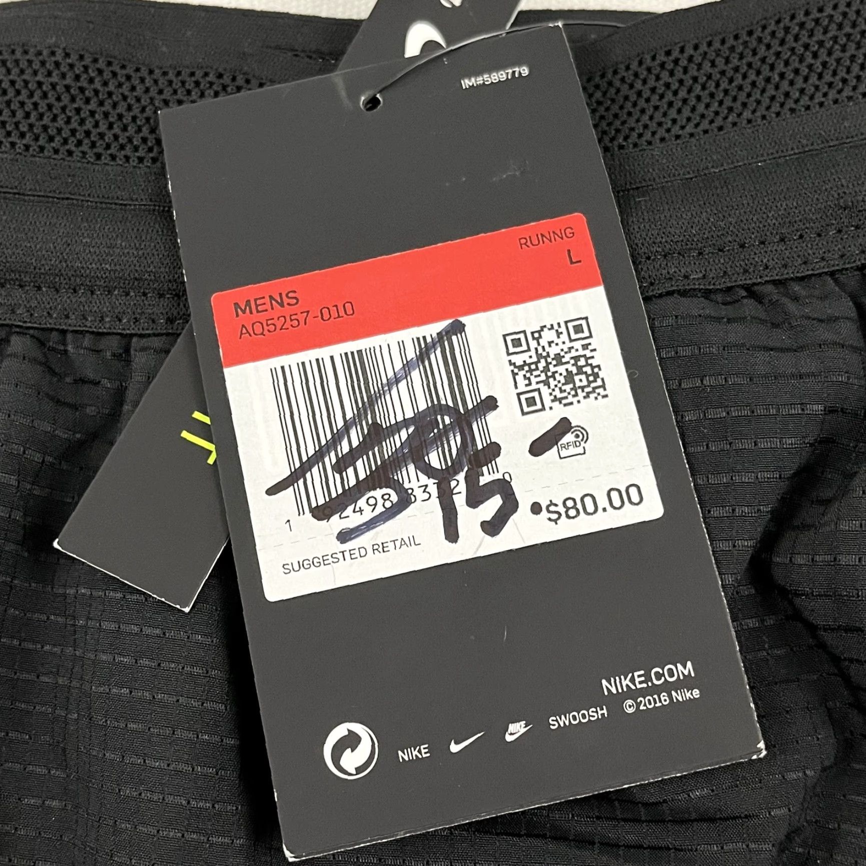 Nike Nike AeroSwift Shorts Men Large x 2" Lined Active Running Black AQ5257-010 Size US 33 - 4 Thumbnail