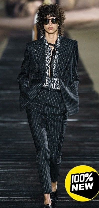 Saint Laurent Paris Saint Laurent SLP Silver Thread Suit Size US M / EU 48-50 / 2 - 1 Thumbnail