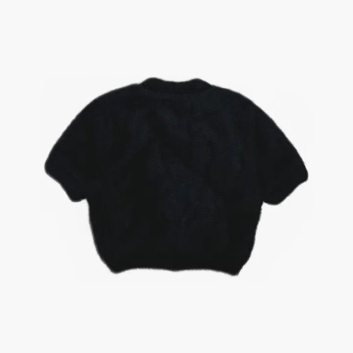 Alexander Wang Alexander Wang Black Textured Short Sleeve Knit Top - Size XS / US 0-2 / IT 36-38 - 3 Thumbnail