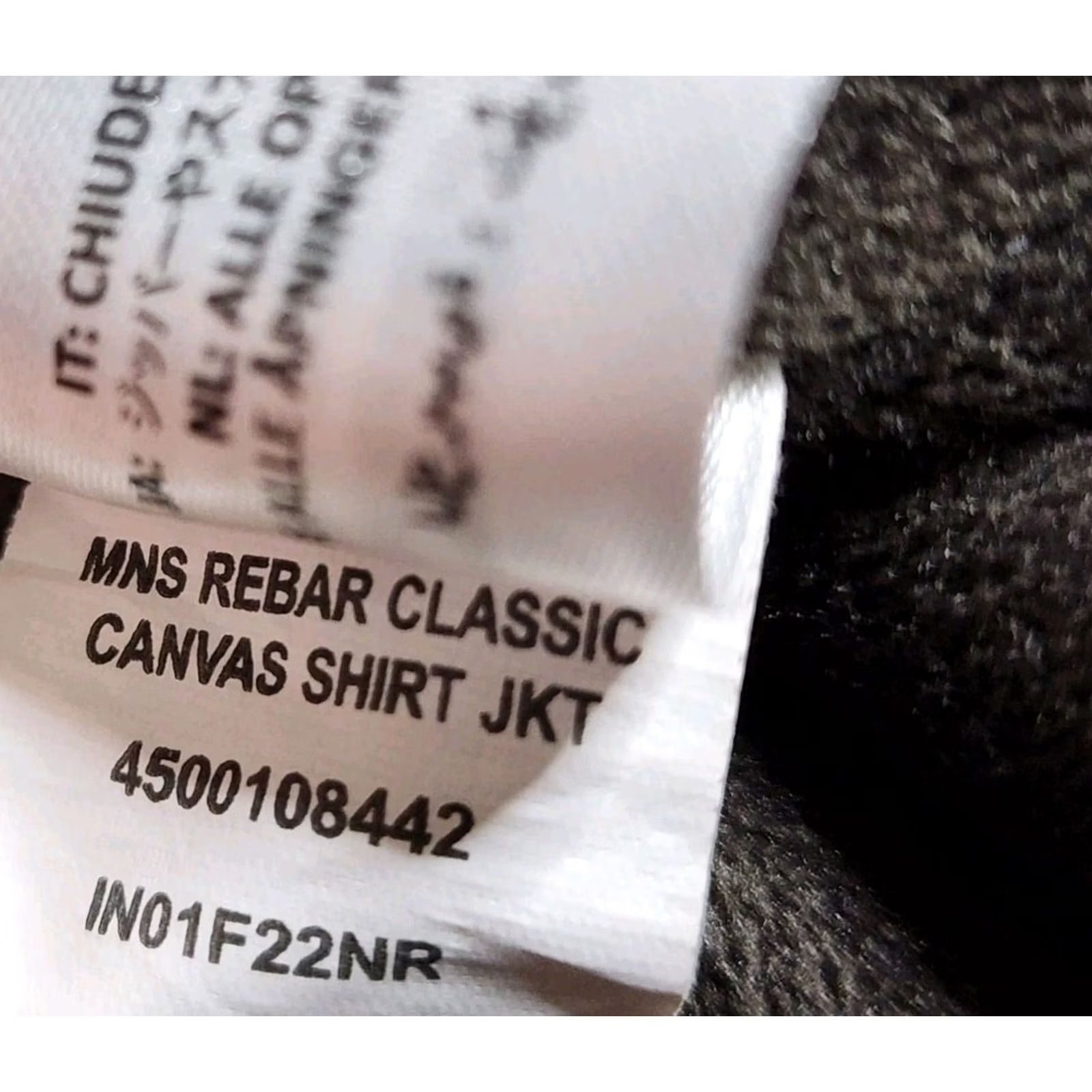 Ariat ARIAT Rebar Shirt Jacket Mens LARGE Canvas Fleece Lined Warmth Snap Front Size US L / EU 52-54 / 3 - 7 Thumbnail