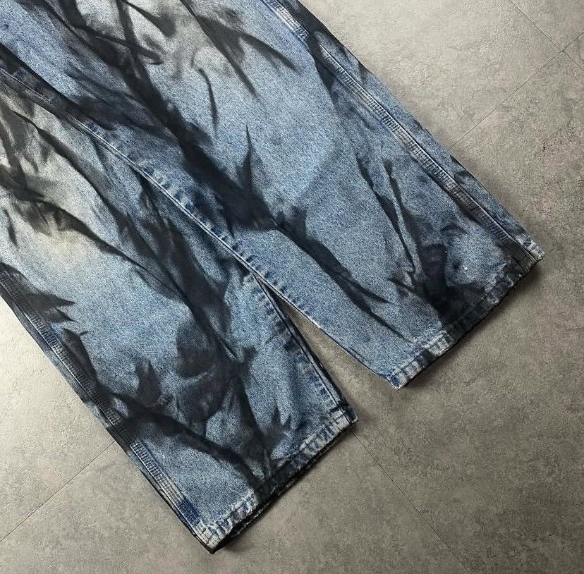 Wrangler Wrangler Y2K Painted Baggy Jeans Size US 34 / EU 50 - 6 Thumbnail