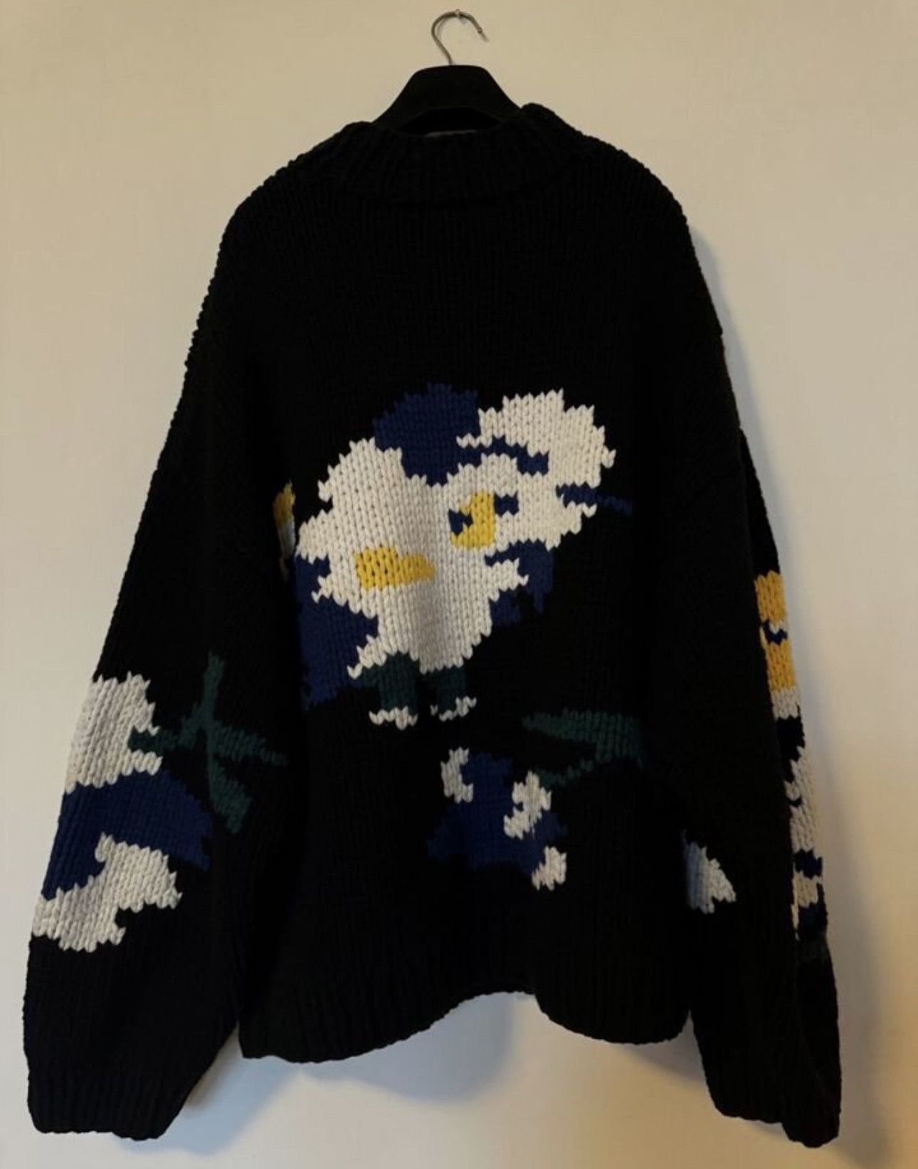 Etudes Floral Jacquard Knit Sweater In Black Size US M / EU 48-50 / 2 - 2 Thumbnail