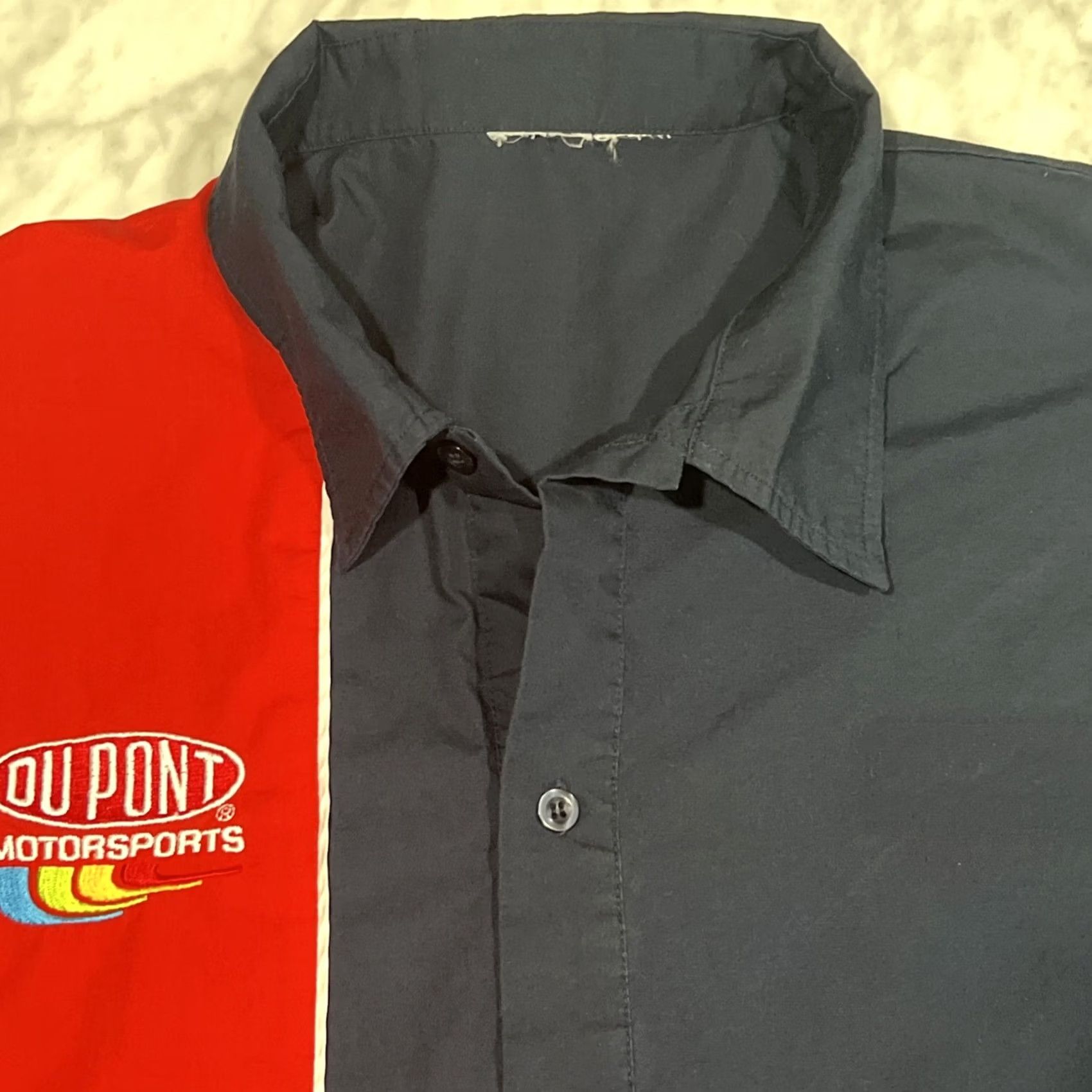 Vintage Du Pont Motorsport Button Up Shirt Men’s 2XL Embroidered Gordon Mechanic Size US XXL / EU 58 / 5 - 2 Thumbnail