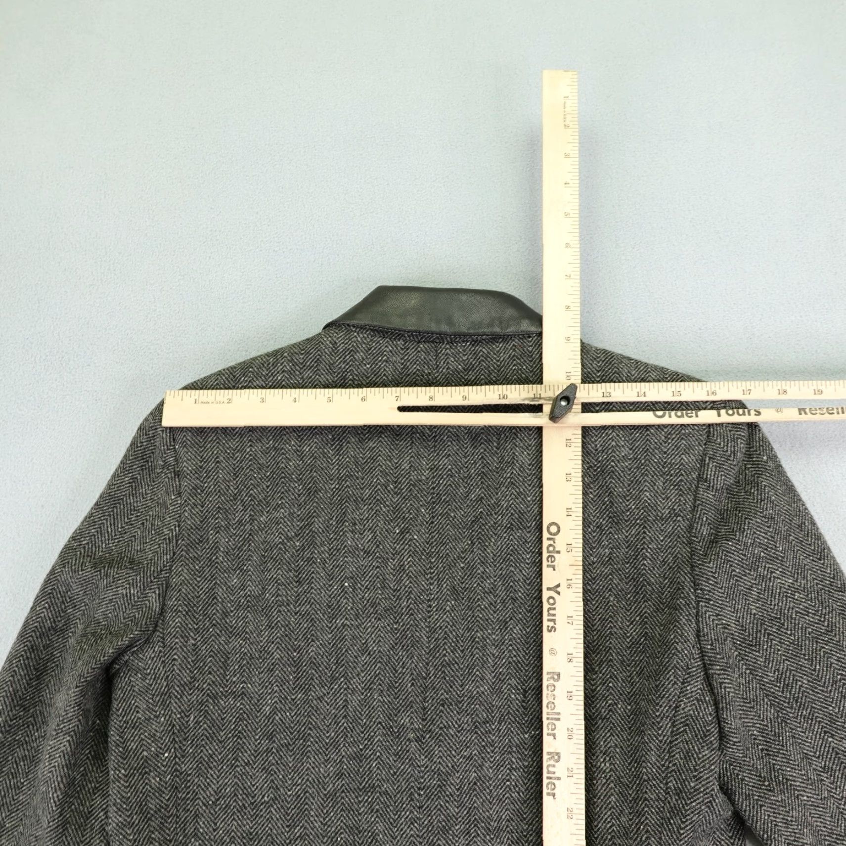 Sandro Sandro Jacket Blazer Womens 8 Gray Herringbone Wool Lined Button Up Overcoat Jacket Blazer Size M / US 6-8 / IT 42-44 - 7 Thumbnail