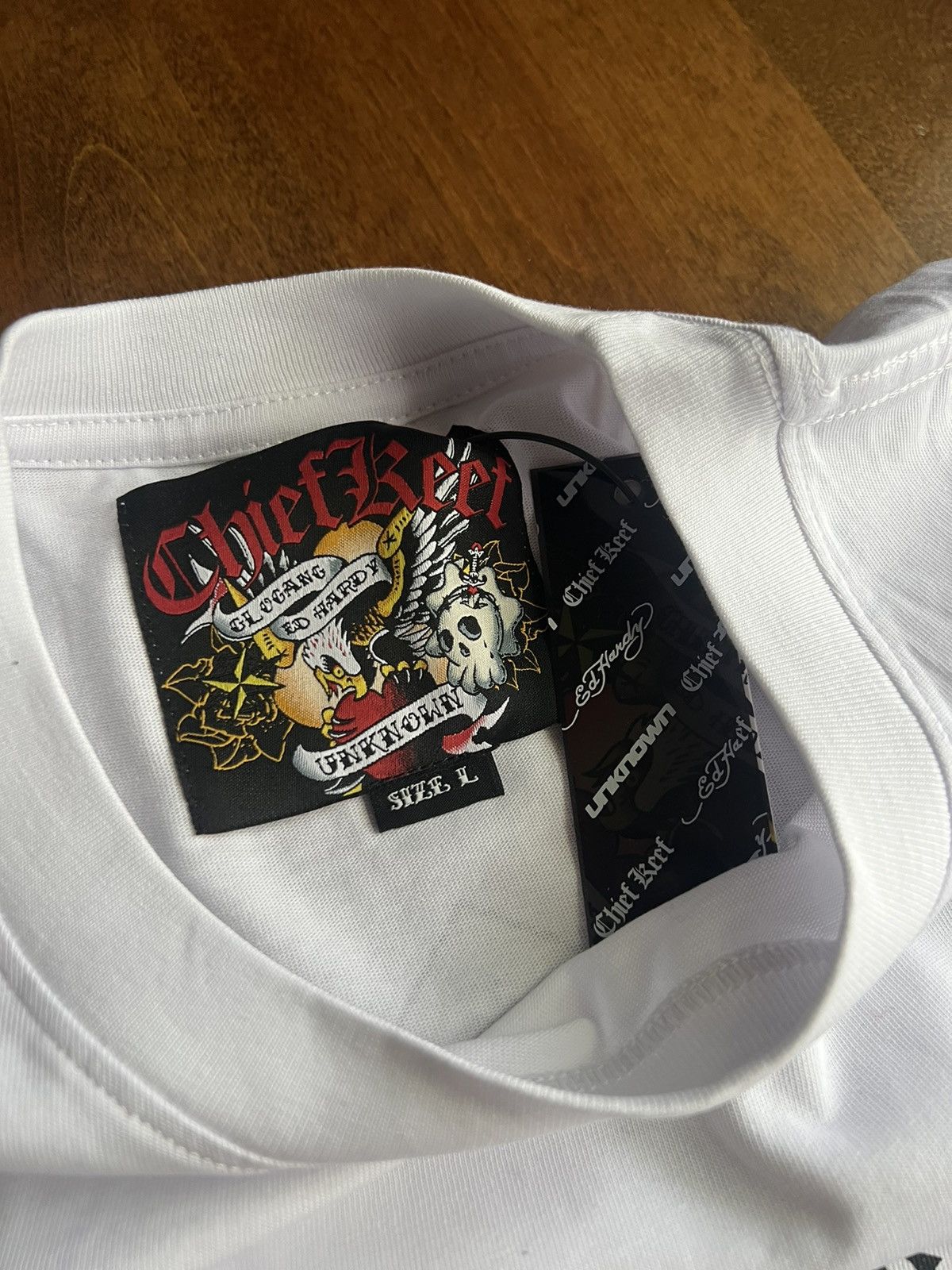 Ed Hardy × Glo Gang × Unknown London Chief Keef Ed Hardy Glo Gang Unknown London T Shirt Size US L / EU 52-54 / 3 - 5 Thumbnail