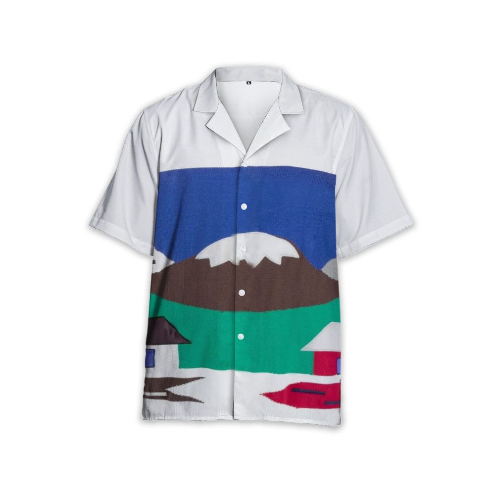 Designer Intarsia-Knit Short-Sleeve Shirt Size US M / EU 48-50 / 2 - 1 Thumbnail