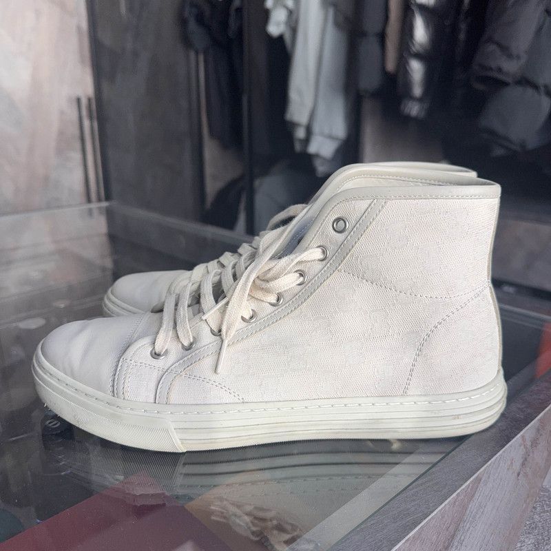 Gucci Gucci Vintage High-Top Sneakers in White Size US 8 / EU 41 - 1 Thumbnail