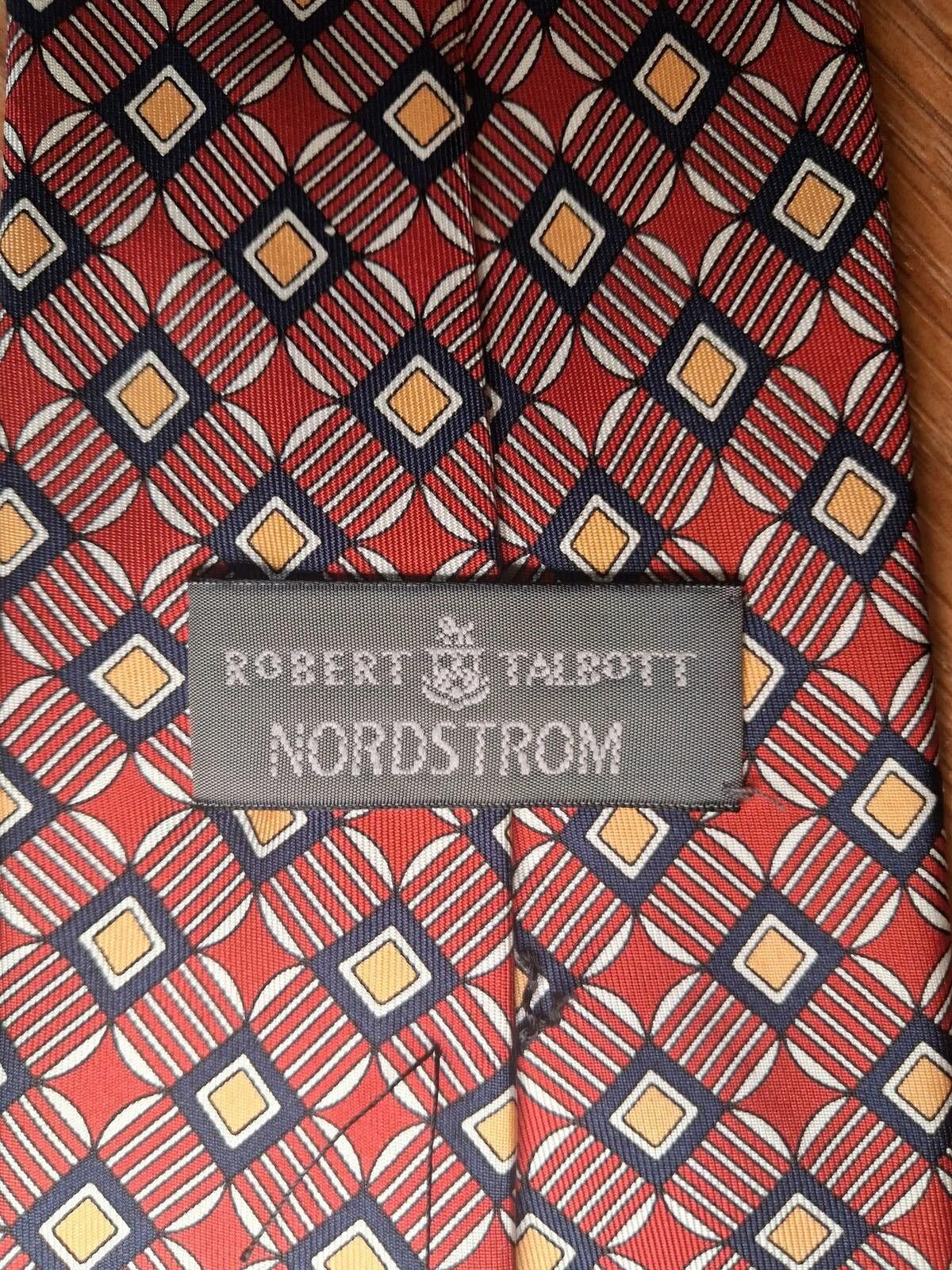 Robert Talbott Robert Talbott Silk Tie Red Geometric Handmade Wide Size ONE SIZE - 2 Thumbnail