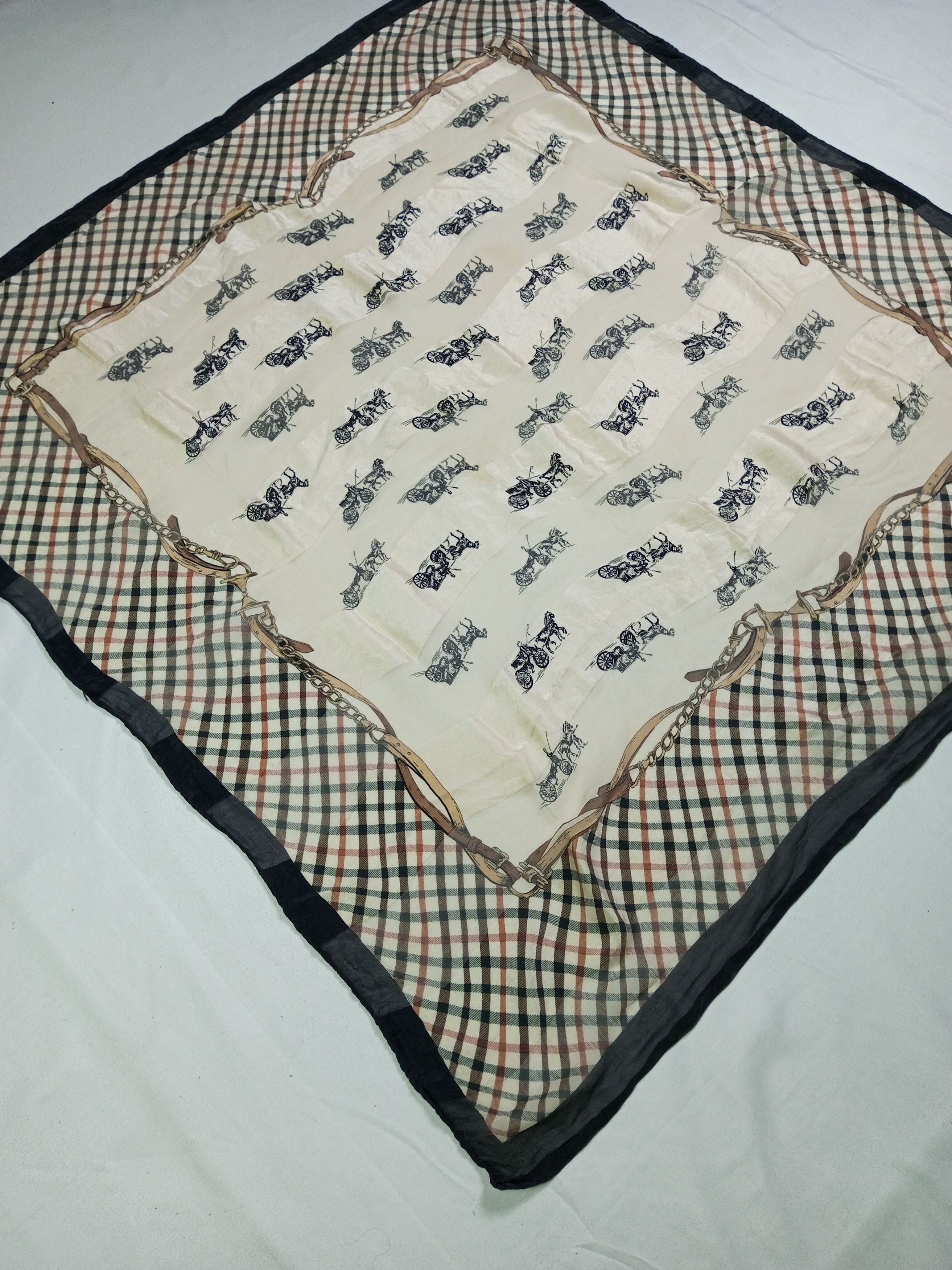 DAKS × Vintage Vintage Daks London Silk Scarf Size ONE SIZE - 5 Thumbnail