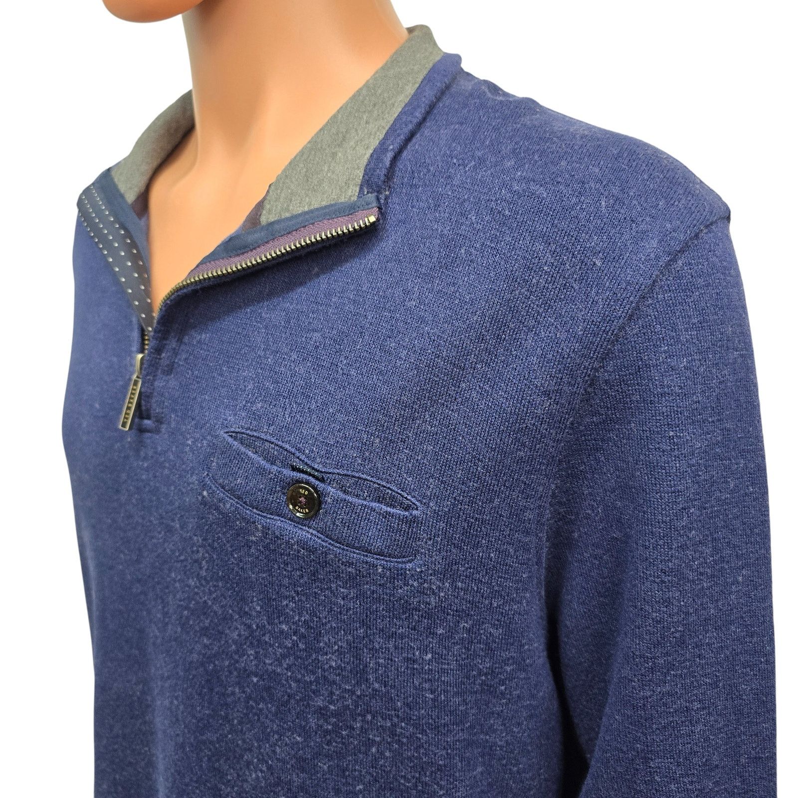 Ted Baker Ted Baker London Valerio Sweater 1/4 Zip Pullover Sz 6 L/XL Size US L / EU 52-54 / 3 - 8 Thumbnail