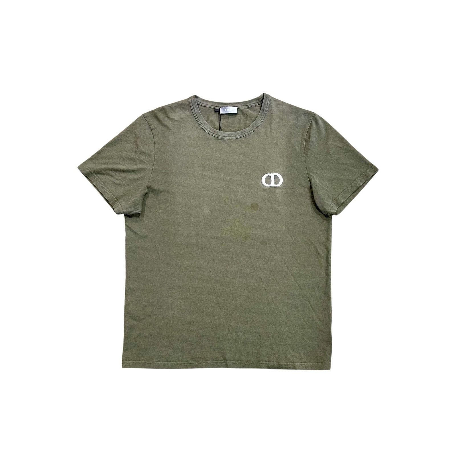 Dior Dior CD Logo Olive Tee Size US XL / EU 56 / 4 - 1 Thumbnail