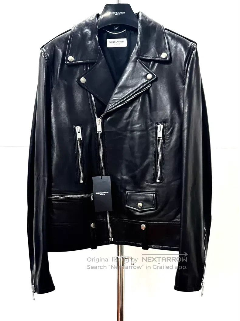 Saint Laurent Paris Saint Laurent Paris Lamb Leather Biker Leather Jacket i Size US M / EU 48-50 / 2 - 1 Thumbnail