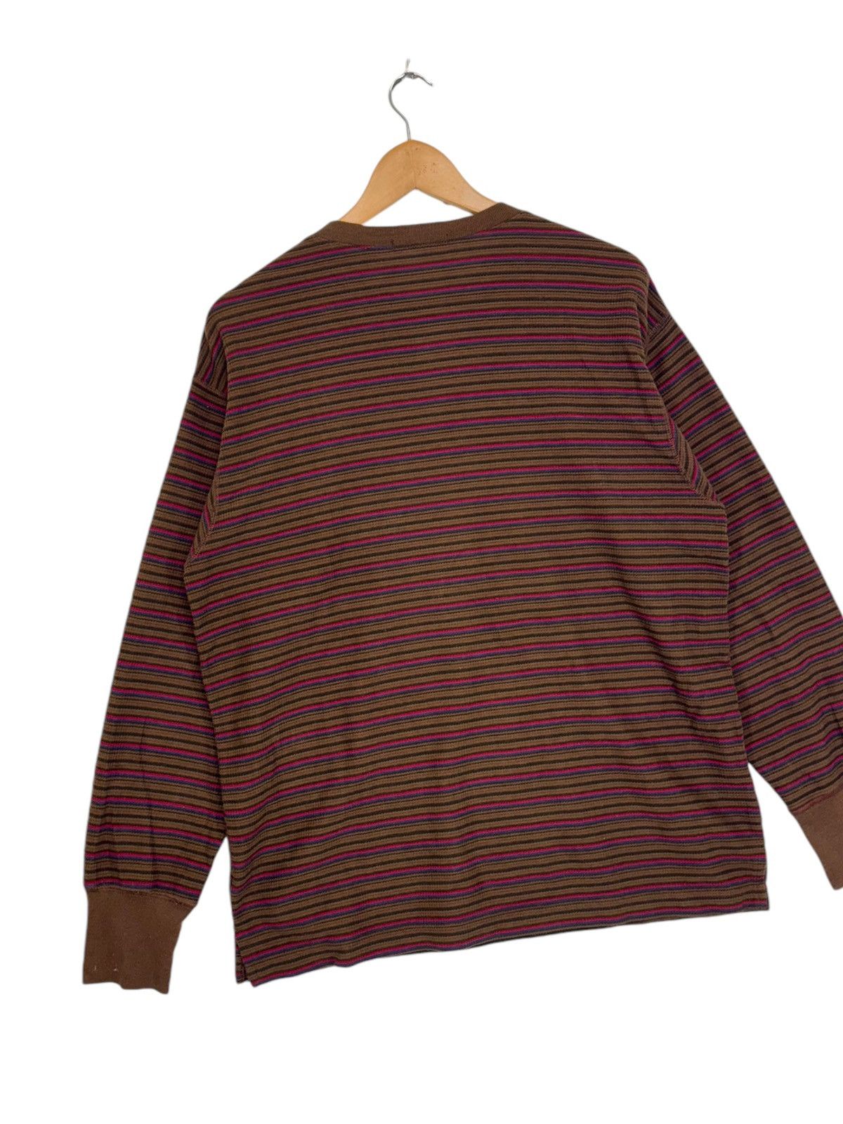 Marithe + Francois Girbaud Vintage Marithe Francois Girbaud Brown stripe t-shirts Size US L / EU 52-54 / 3 - 8 Thumbnail