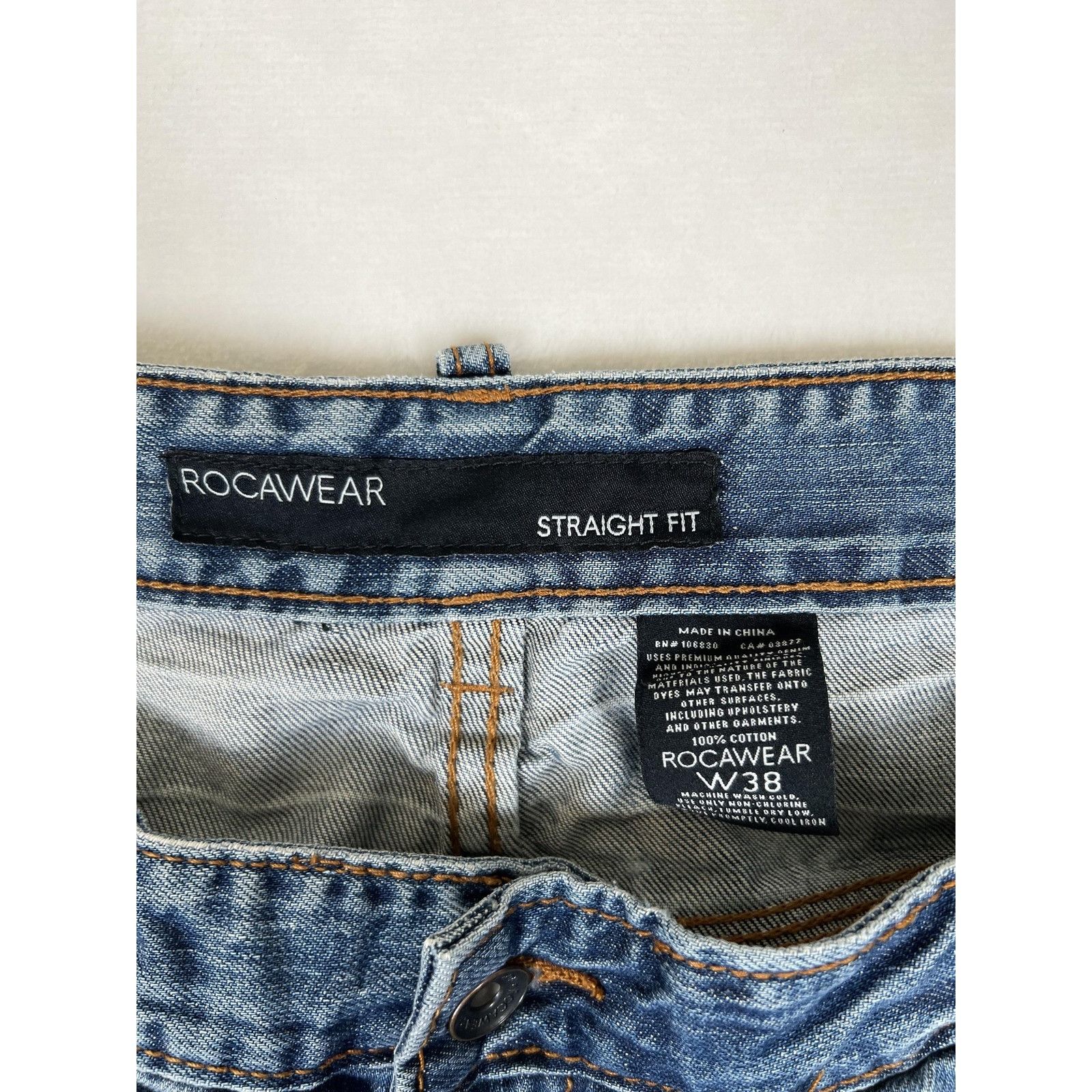 Rocawear Vintage Rocawear Jeans Mens 38 Blue Straight Fit Distressed Size US 38 / EU 54 - 2 Thumbnail