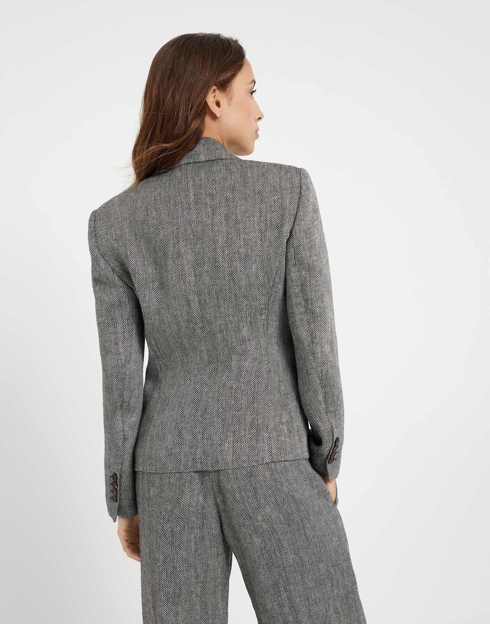 Brunello Cucinelli o1y0725 Blazer in Gray Size XS / US 0-2 / IT 36-38 - 4 Thumbnail