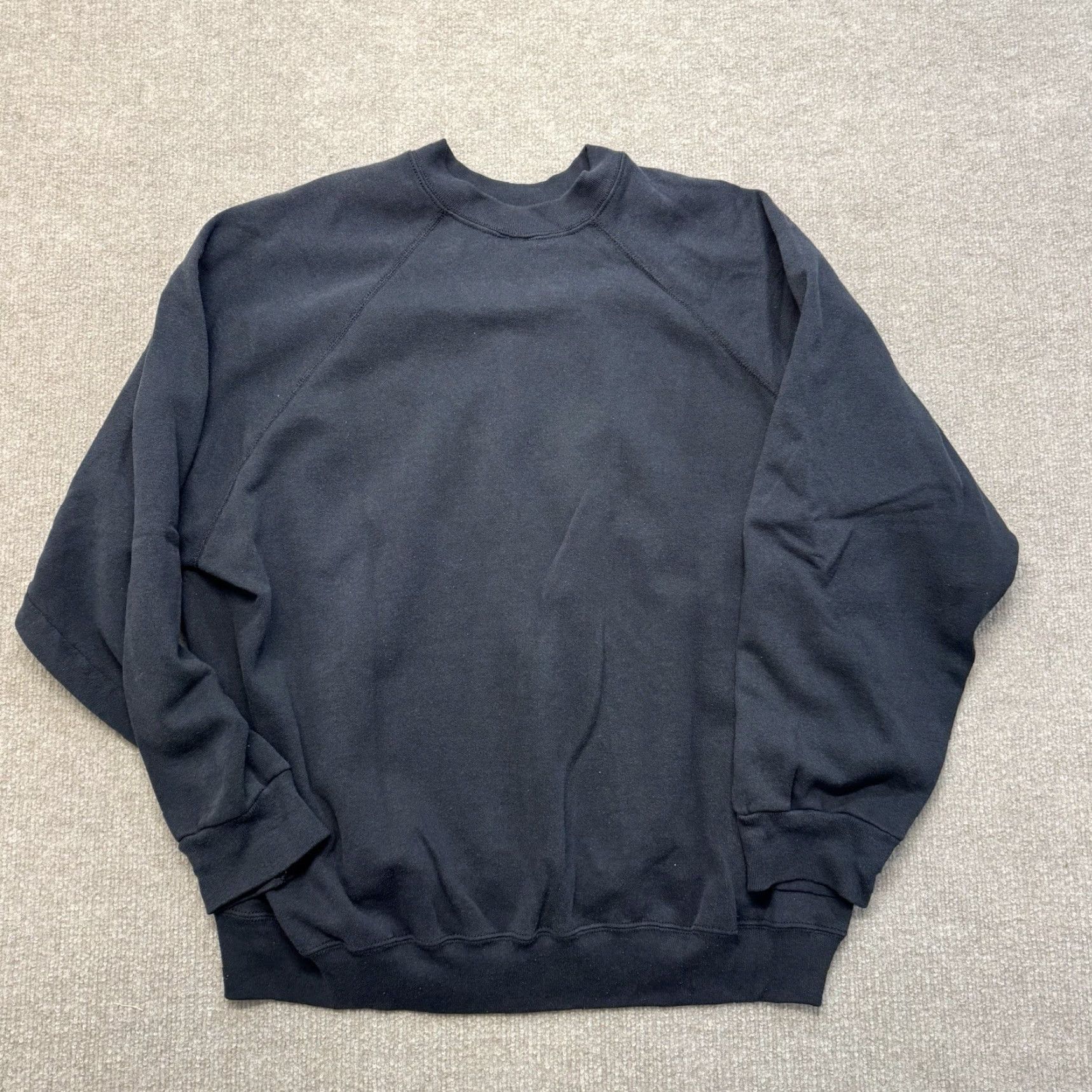 Tultex VINTAGE Crewneck Sweatshirt Mens XXL Black 90s Tultex USA Made Cotton Blend Fleece Pullover Size US XXL / EU 58 / 5 - 6 Thumbnail