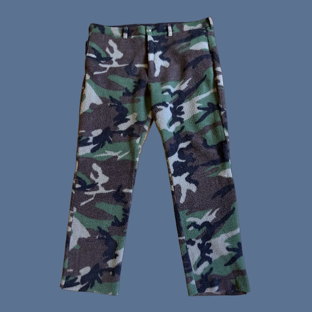 VINTAGE Cabela's Pants Camouflage Fleece Camo Hunting Men's 2XL Green
