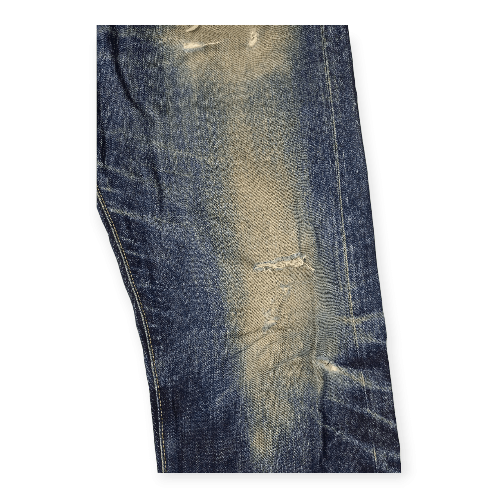 Uniqlo Vintage Uniqlo Selvedge Distressed Faded Jeans Size US 33 - 9 Thumbnail