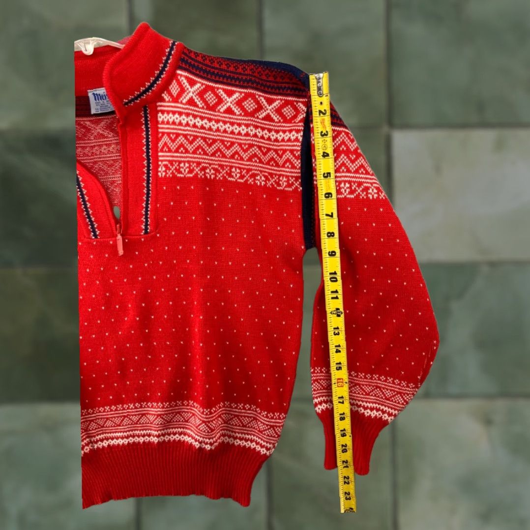 Vintage Meister Sweater Mens Medium Fair Isle 1/4 Zip Vintage Size US M / EU 48-50 / 2 - 4 Thumbnail