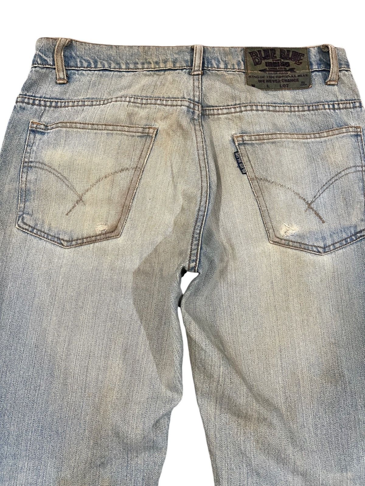Blue Blue Japan × HOLLYWOOD RANCH MARKET × Japan Blue Vintage Blue Blue Japan Flare Ripped MudWash Denim Size US 33 - 8 Thumbnail