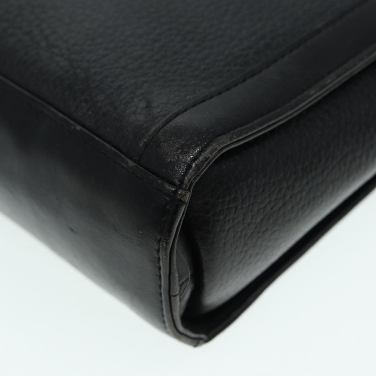 Burberry Burberry Hand Bag Leather Black Silver Size ONE SIZE - 16 Thumbnail