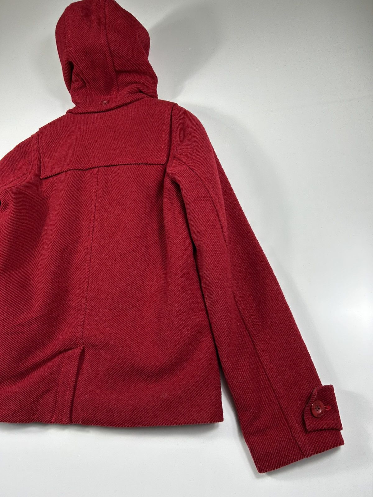 Japanese Brand 🔥X-Girl Hooded Wool Duffle Coat Jacket Size XS / US 0-2 / IT 36-38 - 16 Thumbnail