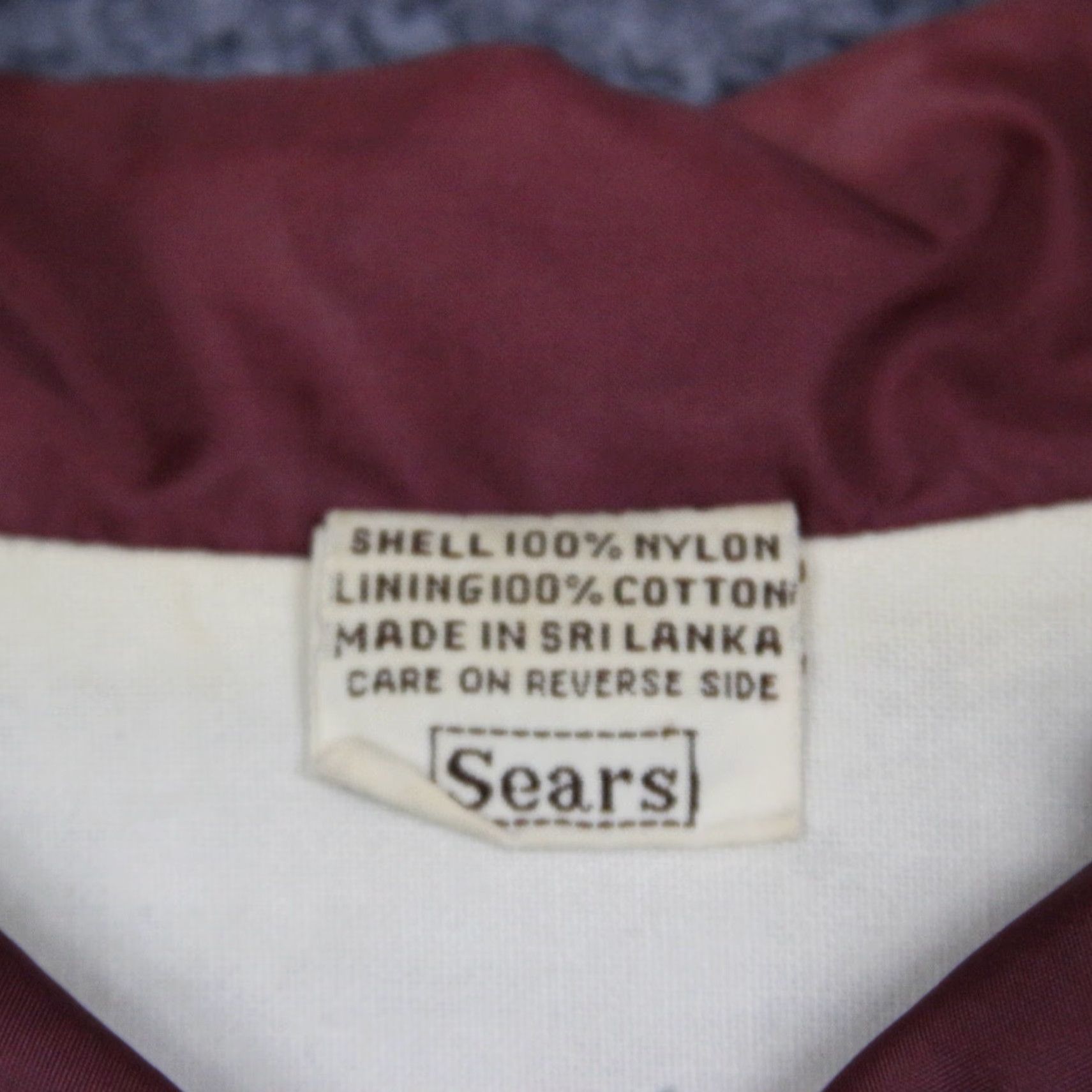 Sears VINTAGE Sears Burgundy Nylon Lined Cotton Coach Jacket Mens XL Snap Button Windbreaker Casual Mens XL Burgundy Snap Button Nylon Coach Jacket Size US XL / EU 56 / 4 - 3 Thumbnail