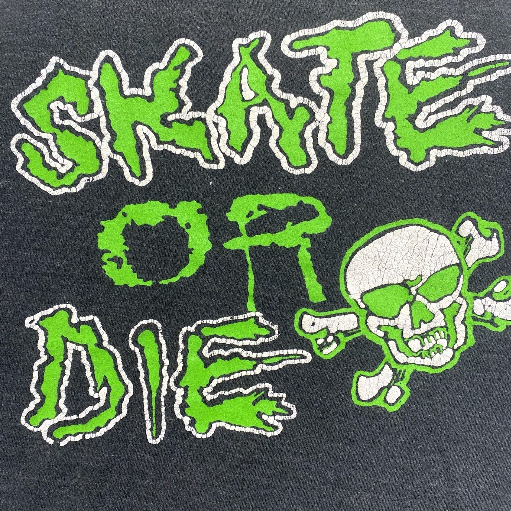 Vintage Homage Skate Or Die Graphic Muscle Shirt Tank Top XS Black 90s Skater Unisex Size US XS / EU 42 / 0 - 2 Thumbnail