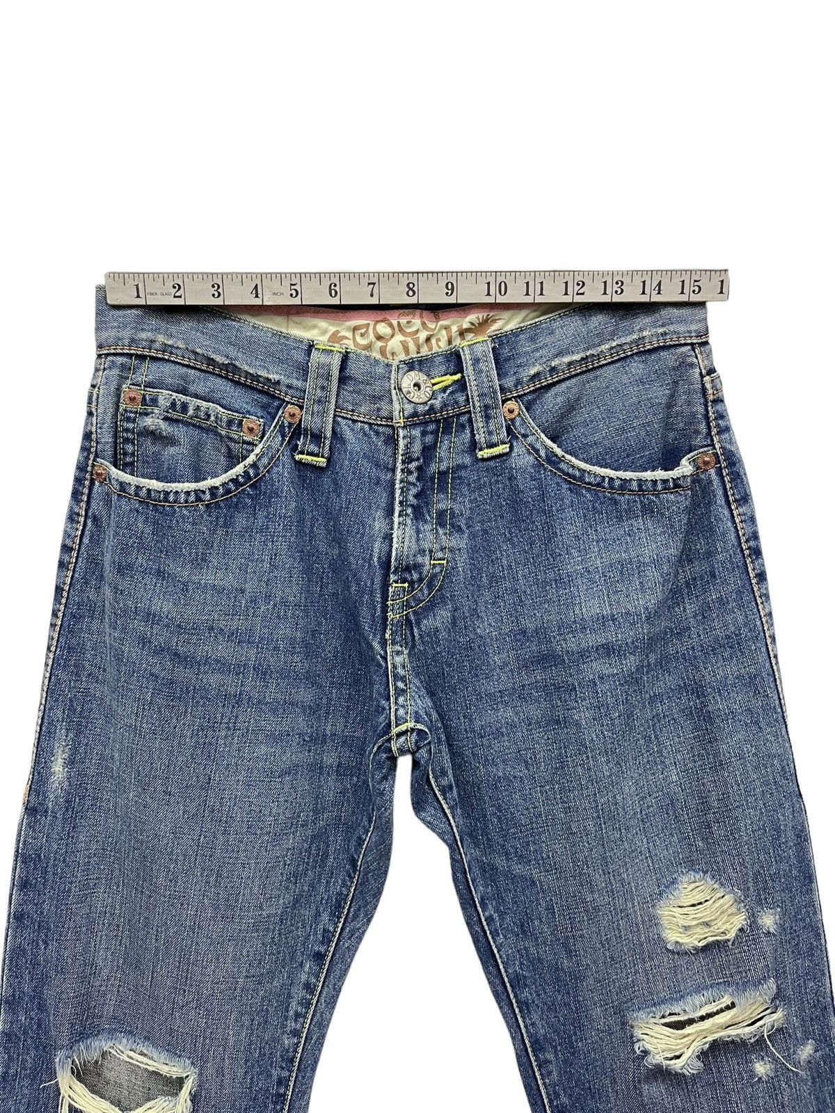 Japanese Brand 🔥FYE🔥90’s CO&LU Distressed Ripped Denim Hysteric Style Size US 30 / EU 46 - 15 Thumbnail