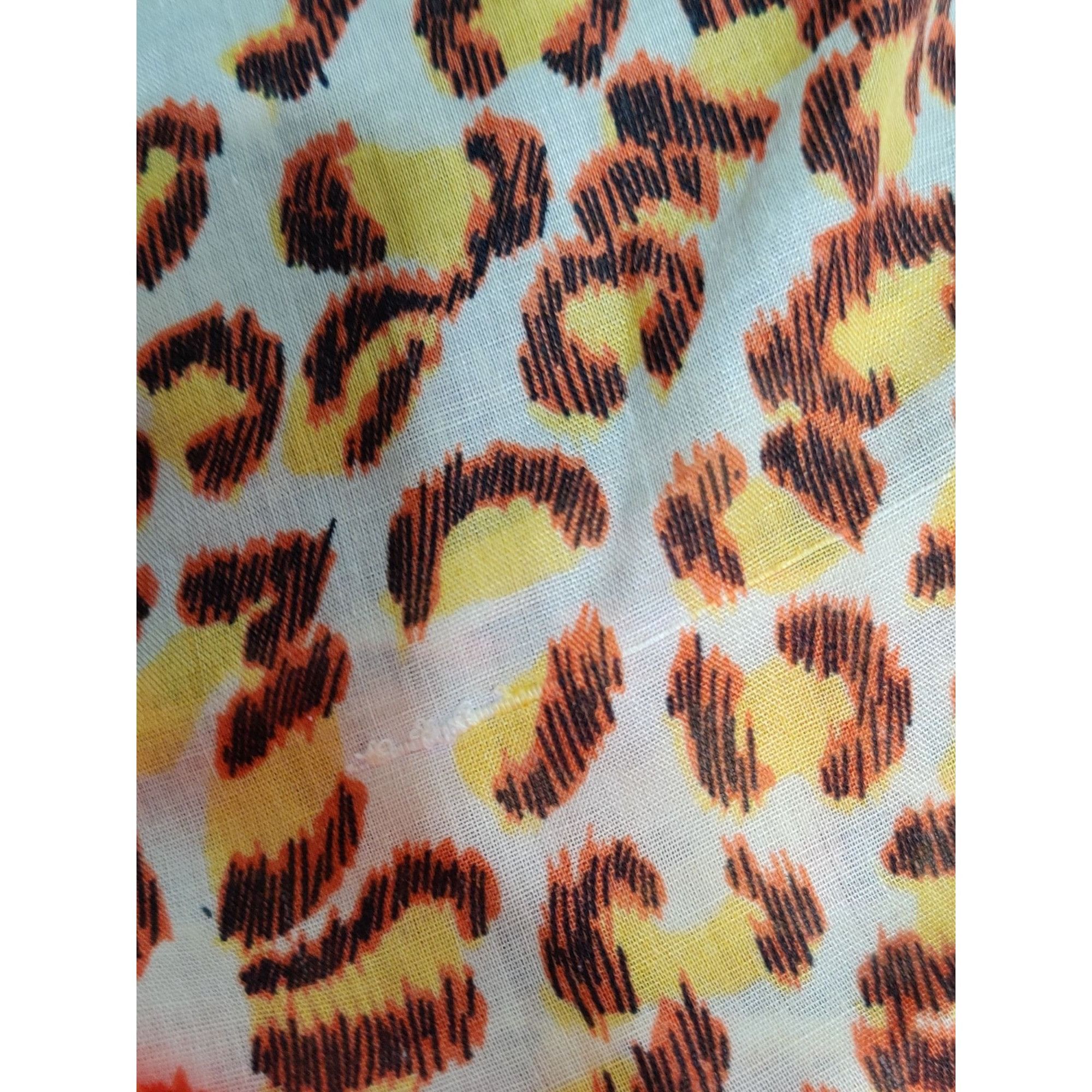 Other Womens Leopard Print Scarf Square Lightweight Cotton Neutral Size ONE SIZE - 7 Thumbnail