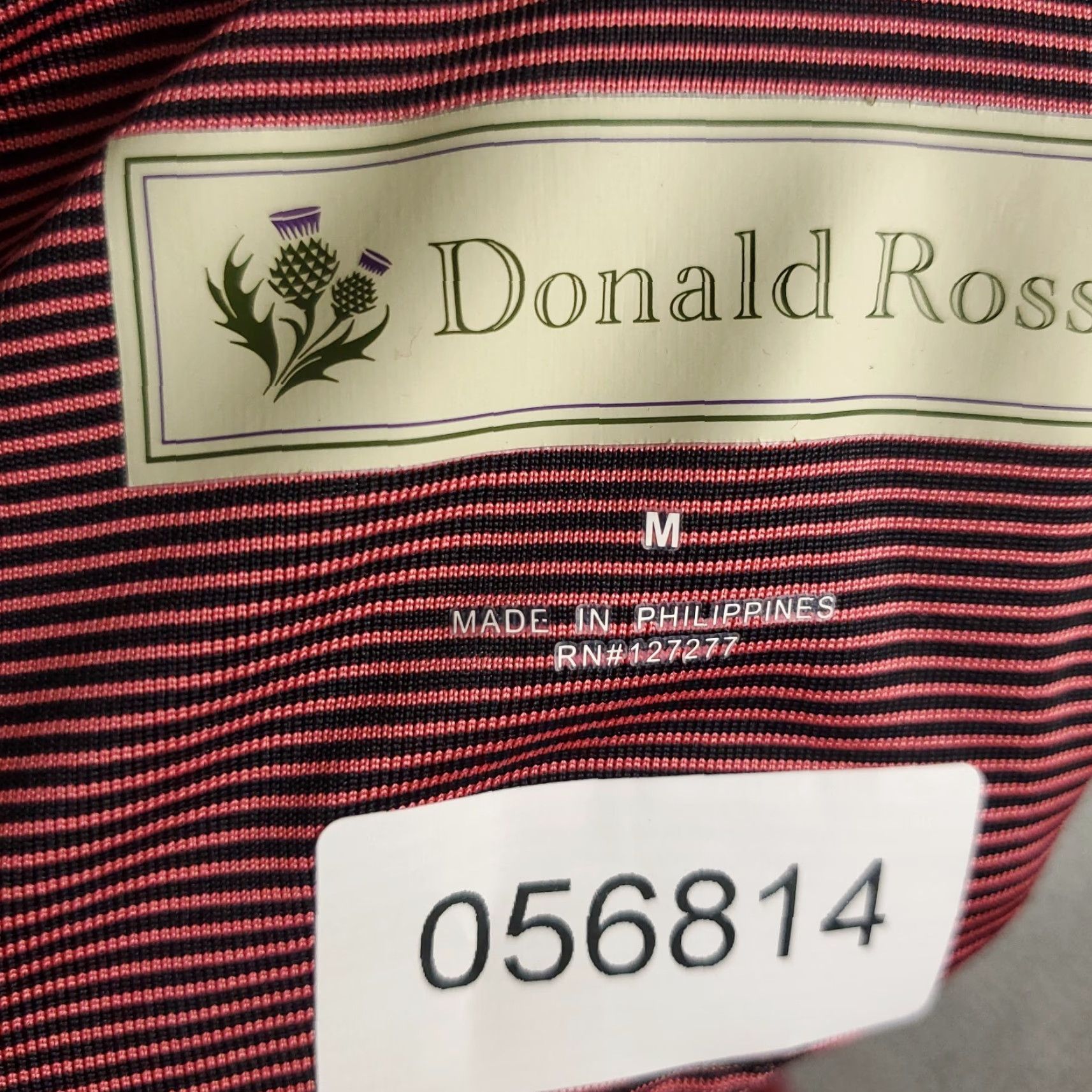Vintage Donald Ross Polo Shirt Mens Medium Black Red Striped Golf Short Sleeve Size US M / EU 48-50 / 2 - 7 Thumbnail