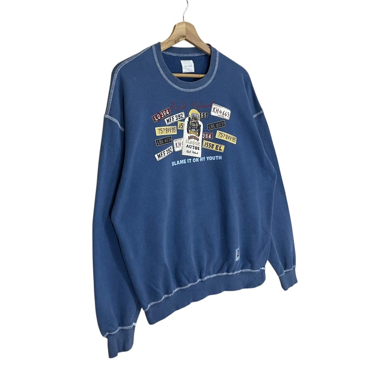 Japanese Brand × Karl Helmut × Vintage Karl Helmut Big Logo Crewneck Sweatshirt Size L Size US L / EU 52-54 / 3 - 2 Thumbnail