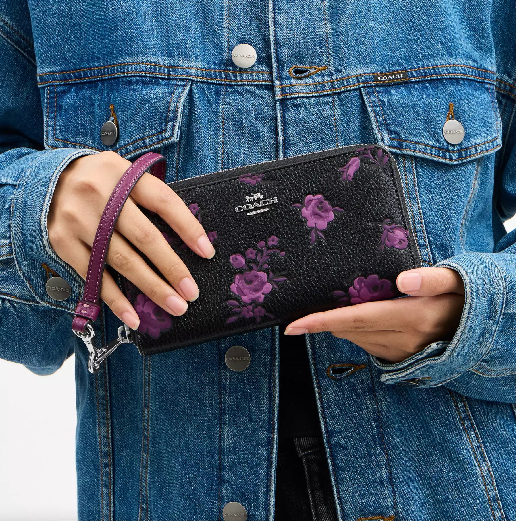 Coach NWT Coach Long Zip Around Wallet With Floral Print CCL36 Size ONE SIZE - 6 Thumbnail