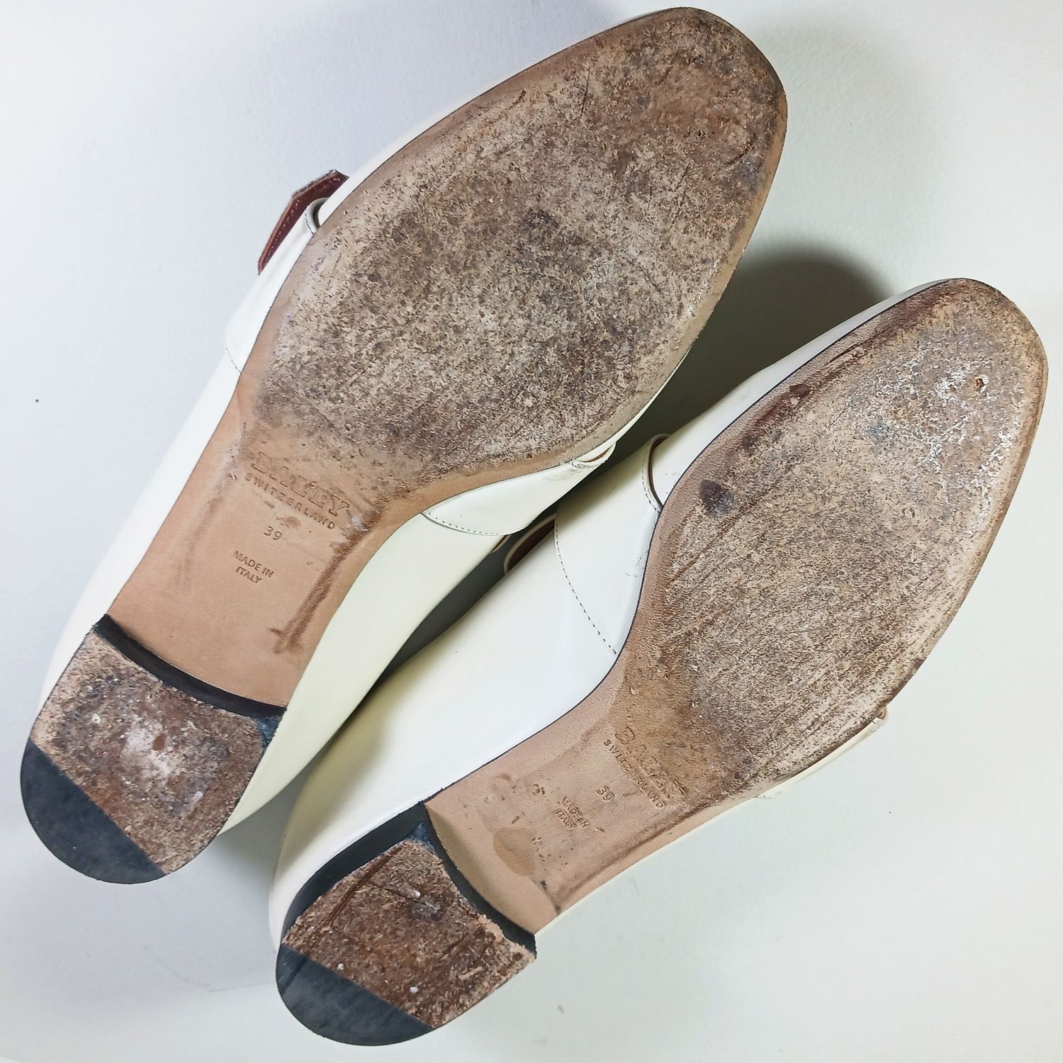 Bally Bally Malinda Ivory White Leather Buckle Slipper Loafers 39 Size US 8 / IT 38 - 12 Thumbnail