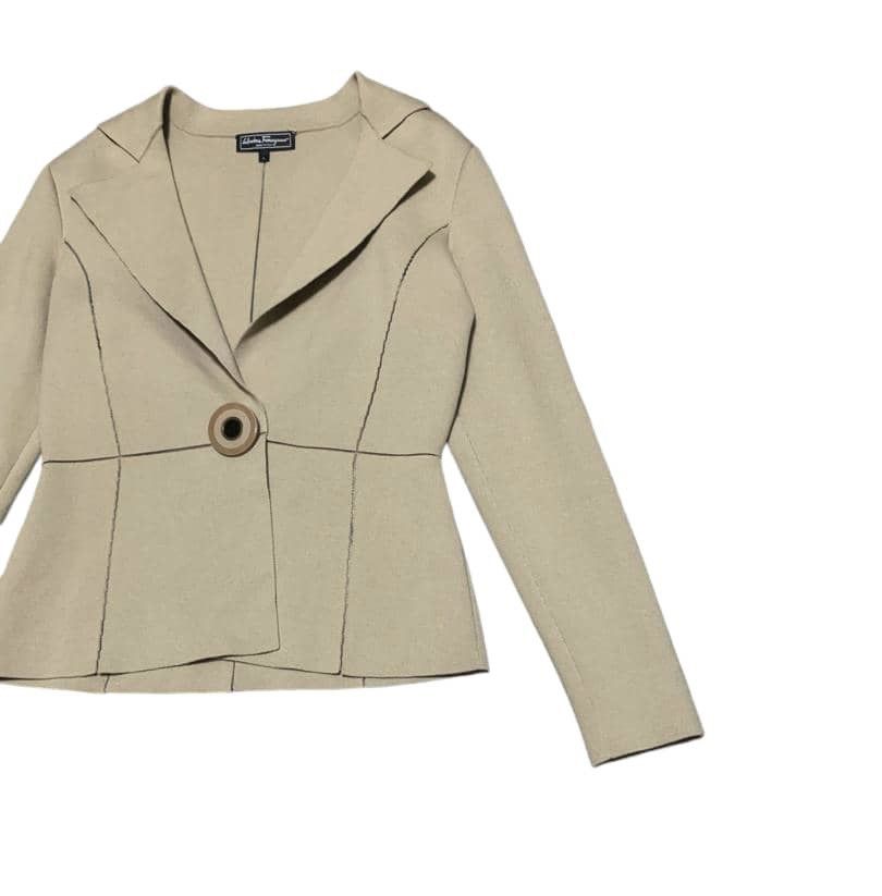 Salvatore Ferragamo Salvatore Ferragamo Cropped Cardigan Jacket Size L / US 10 / IT 46 - 4 Thumbnail