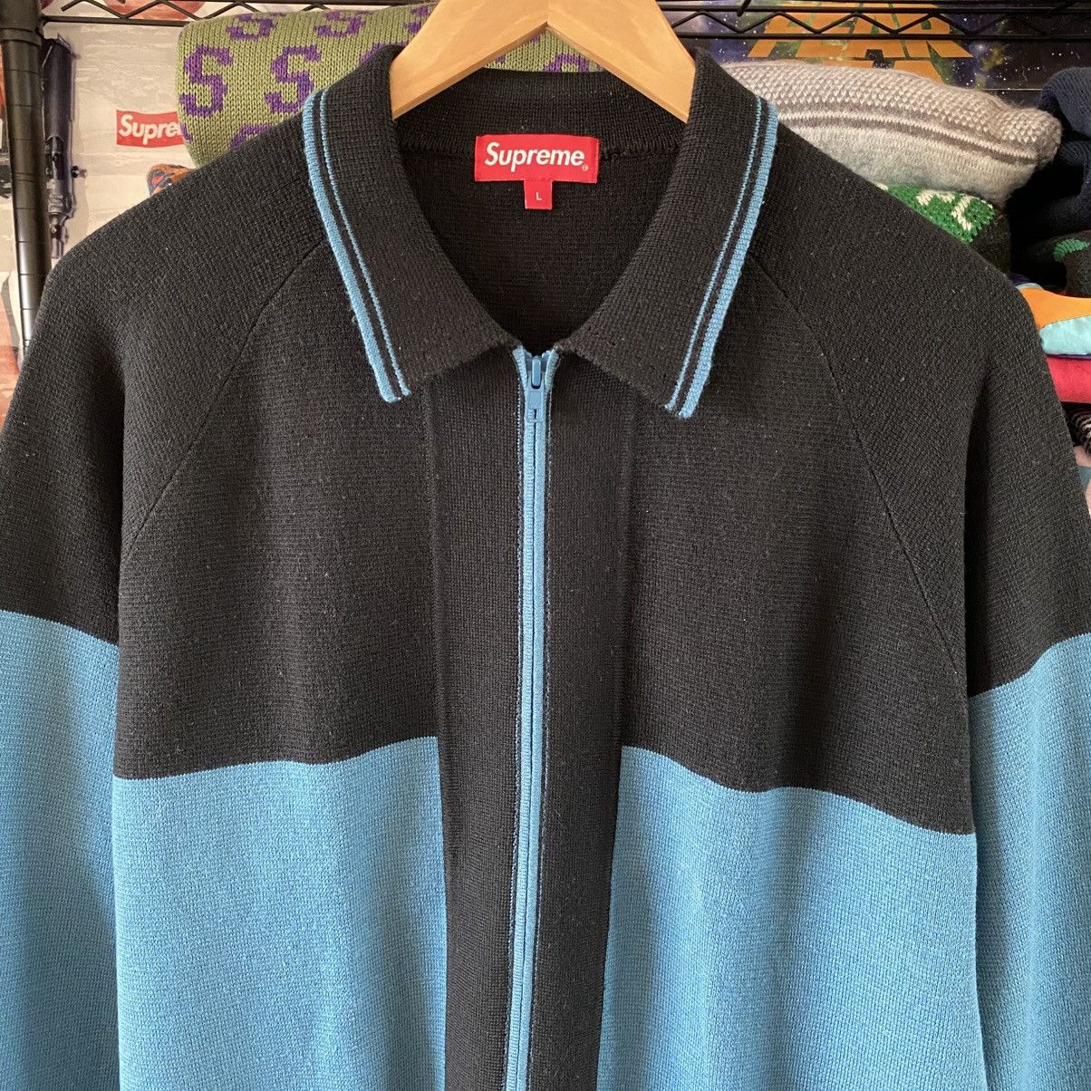 Supreme Supreme Color Blocked Zip Up Sweater Blue 2019 Cardigan Size US XL / EU 56 / 4 - 2 Thumbnail