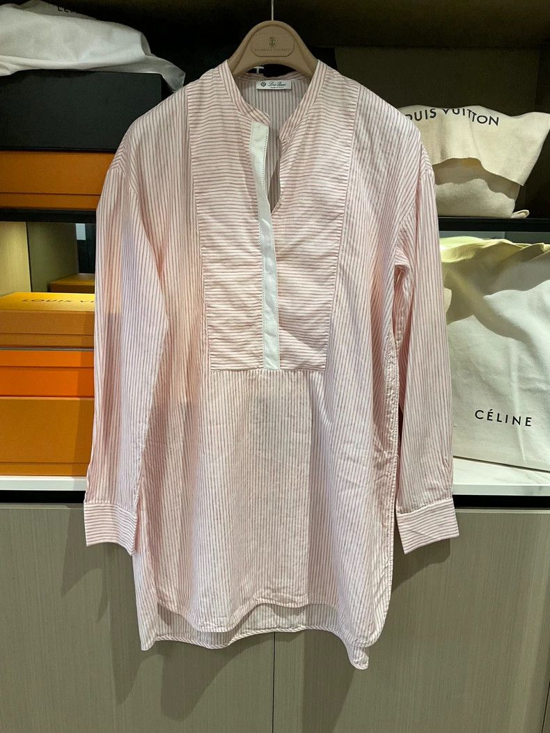 Loro Piana LORO PIANA 100% cotton linen striped shirt Size S / US 4 / IT 40 - 1 Thumbnail